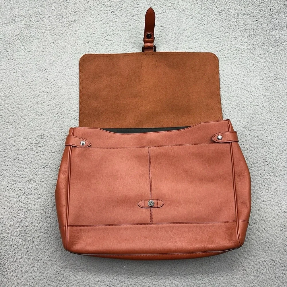 Genuine Coach F23204 Hudson Messenger Tote Terracotta 2 Way Leather Shoulder Bag